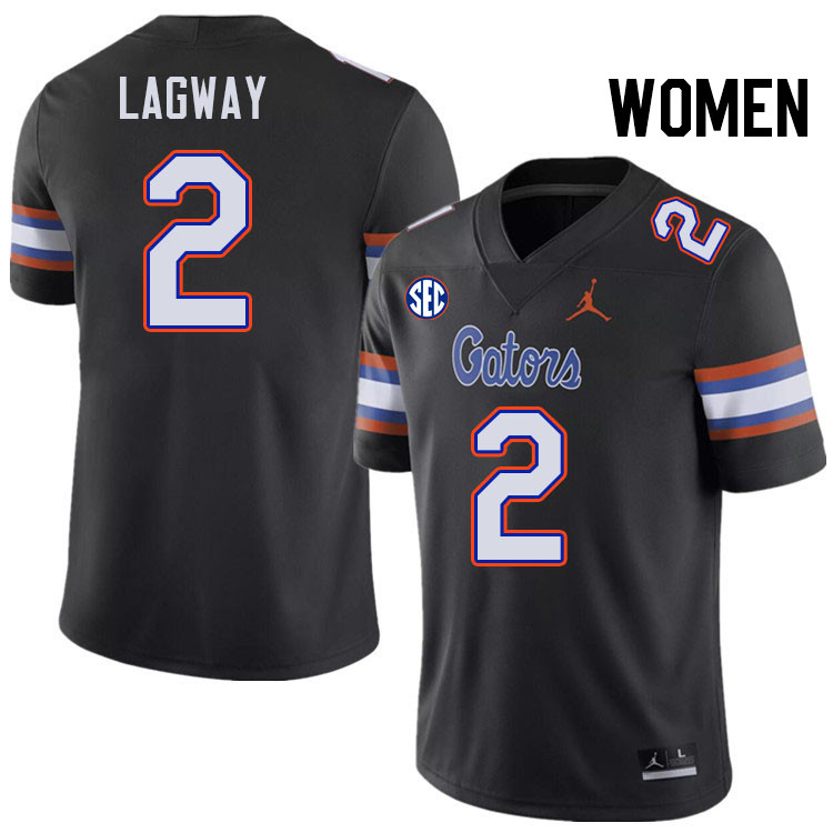 Women #2 DJ Lagway Florida Gators College Football Jerseys Stitched-Black